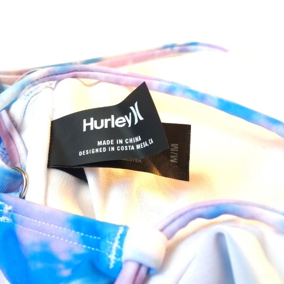 Hurley Purple/Blue Tie Dye One Piece Swim Suit / SIZE M - NWT - Picture 5 of 9